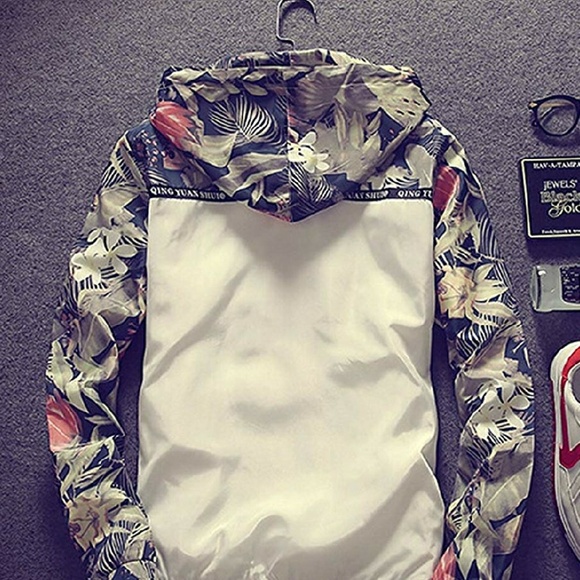 Floral Print Full-Zip Bomber Jacket - Picture 3 of 5